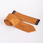 Milano Couture Orange Textured Tie & Pocket Square Set