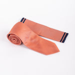 Milano Couture Orange/Navy Houndstooth Tie & Pocket Square Set