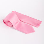 Milano Couture Pink Textured Tie & Pocket Square Set