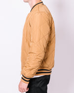 Camel Patterned Velour Bomber