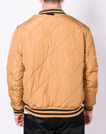 Camel Patterned Velour Bomber