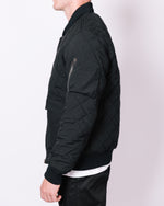 Black Quilted Pocket Detail Jacket