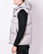 Grey Contrast Pocket Detail Hooded Gilet