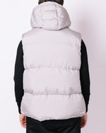 Grey Contrast Pocket Detail Hooded Gilet