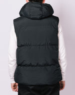 Black Pocket Detail Hooded Gilet