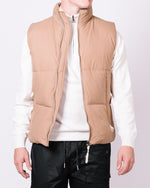 Camel Quilted Pocket Detail Gilet