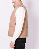 Camel Quilted Pocket Detail Gilet