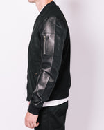 Black Contrast Bomber Jacket