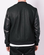 Black Contrast Bomber Jacket