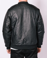 Black Patterned Reversible Bomber