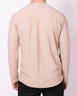 Beige Patterned Long Sleeve Top