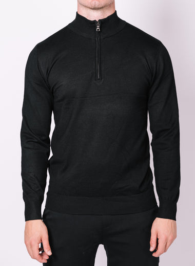 Black Half Zip Jumper