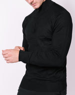 Black Half Zip Jumper