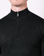 Black Half Zip Jumper