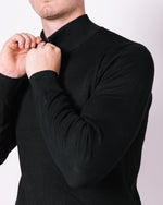 Black Half Zip Jumper