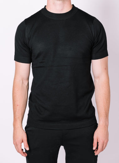 Mock Neck T-shirt Black