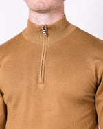 Camel Half Zip Jumper