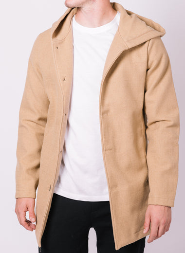 Camel Button Up Coat