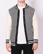 Black & White Contrast Patterned Bomber