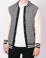 Black & White Contrast Patterned Bomber