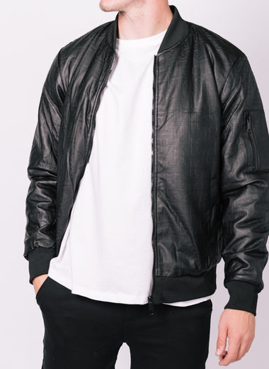 Meander Pattern PU Bomber