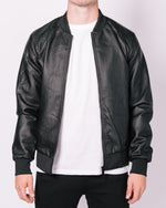 Black Maze Design Bomber Jacket