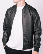 Black Maze Design Bomber Jacket