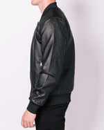 Black Maze Design Bomber Jacket