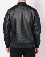 Black Maze Design Bomber Jacket