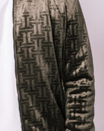 Khaki Patterned Velour Bomber