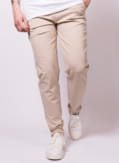 Beige Casual Trousers