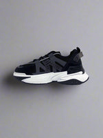 Mesh Panel Chunky Sole Trainers in Black