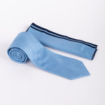 Milano Couture Sky Blue Textured Tie & Pocket Square Set