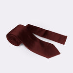 Milano Couture Wine Plain Tie & Pocket Square Set